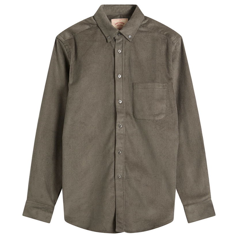 Košeľa Portuguese Flannel Lobo Button Down Corduroy Shirt Šedá | AW25051-GRY