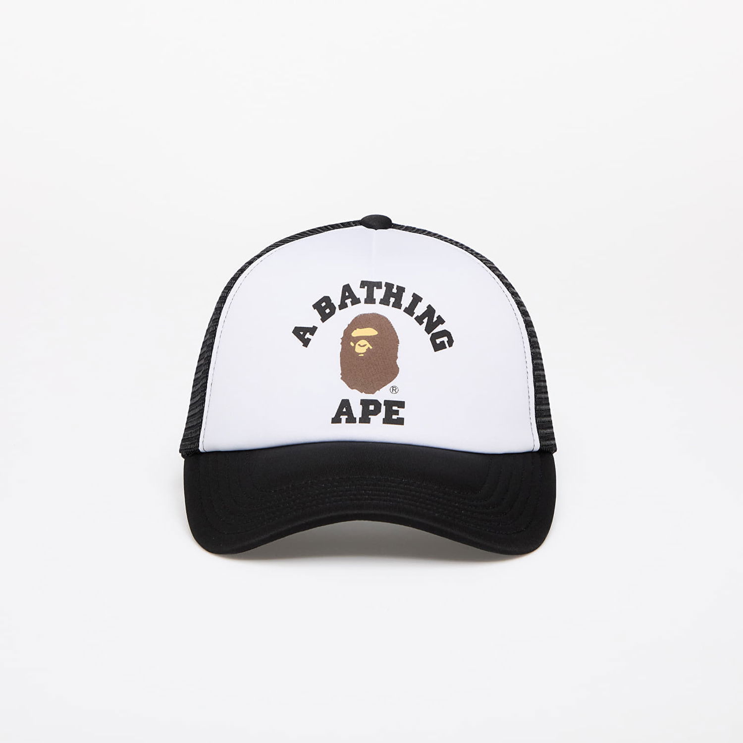 Šiltovka BAPE A BATHING APE College Mesh Cap Black Biela | 001CPK301004M BLK, 0
