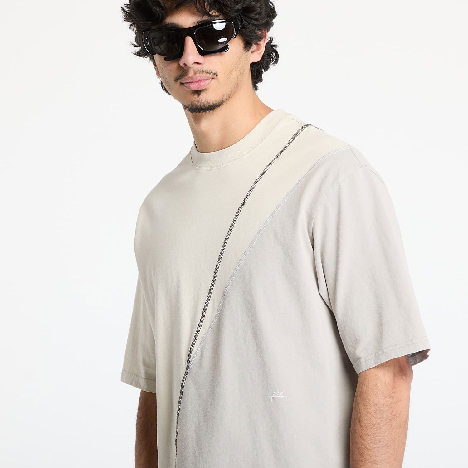 Tričko A-COLD-WALL* A-COLD-WALL* Spliced T-Shirt Béžová | ACWMTS211 Beige, 1