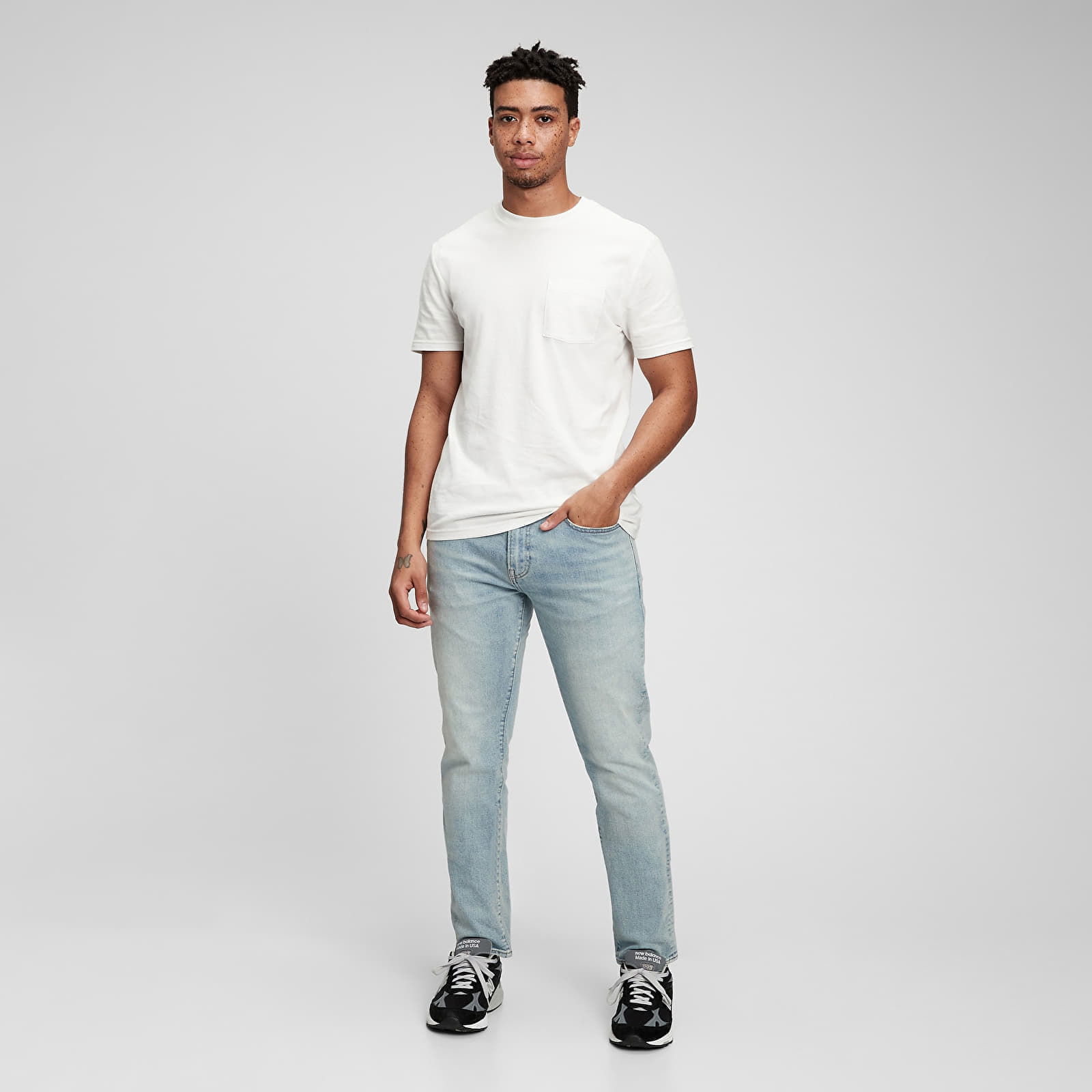 Denim Pants Slim Light Wash