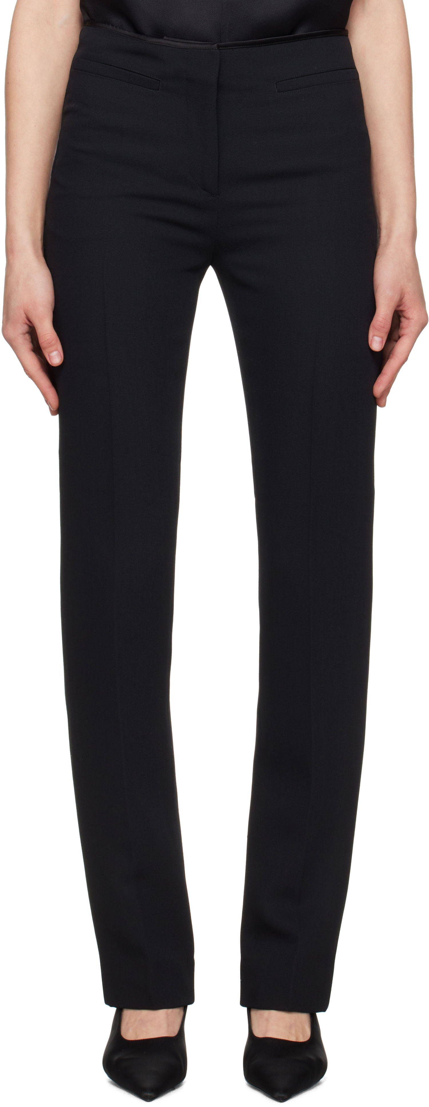 Nohavice TOTEME TOTEME Low-Waist Cigarette Trousers Čierna | 251-WRB0237-FB0336, 0