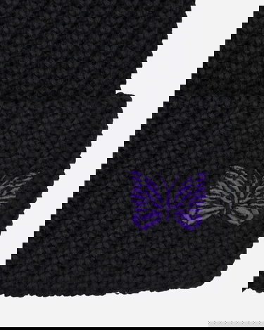 Kulicha Needles Embroidered Logo Ribbed Beanie Čierna | NS064 D, 4