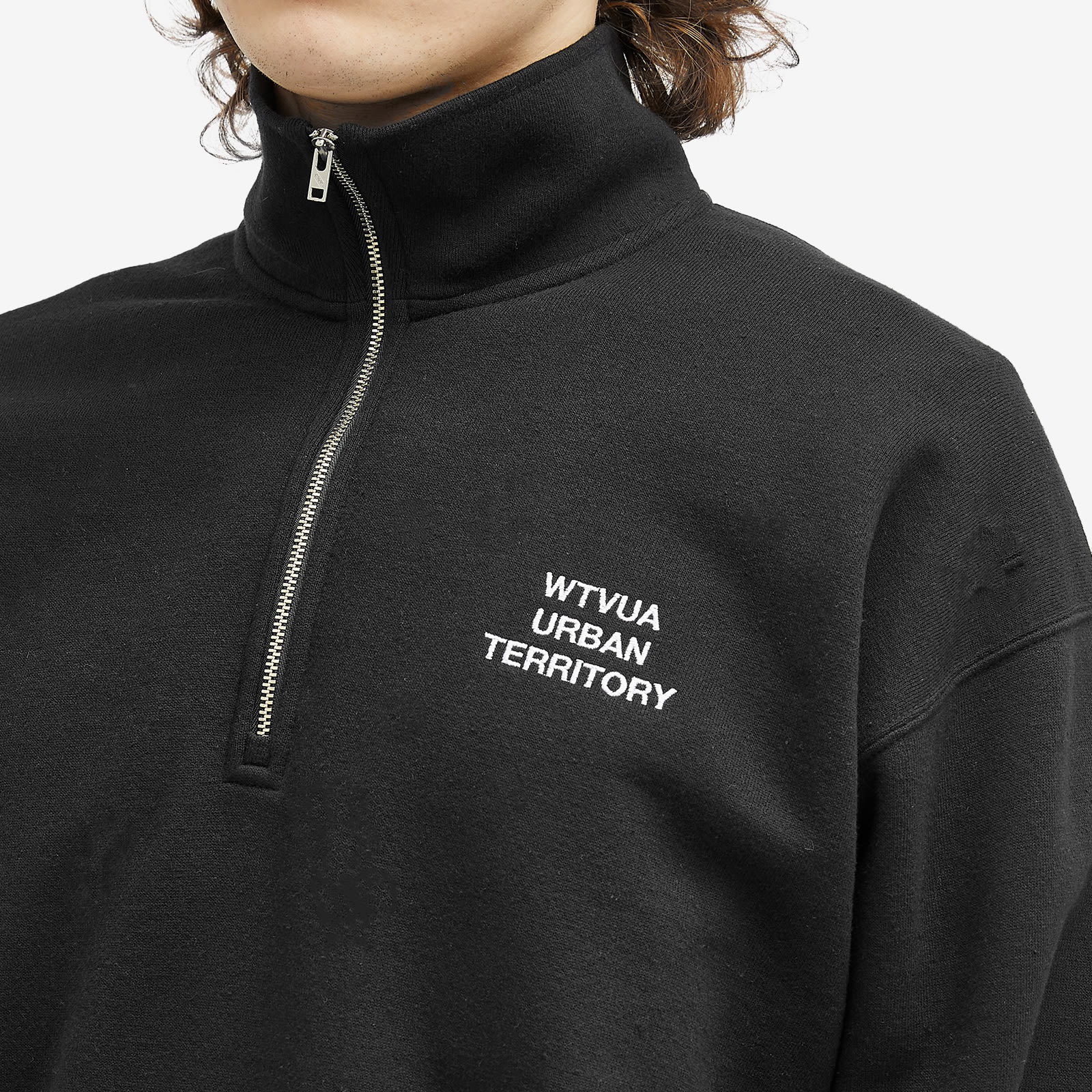 Embroidered Half Zip Sweatshirt