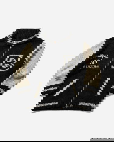 Sveter BAPE Cowichan Varsity Knitted Zip Cardigan Rôznofarebný | 1K80120002 BLACK, 0