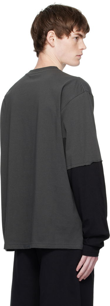 Tričko We11done We11done Pearl Logo Layered Long Sleeve T-Shirt Šedá | WD-TT2-25-739-U-CH, 2