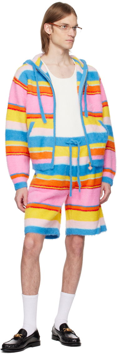 Šortky Casablanca Casablanca Fluffy Stripe Oversized Shorts Rôznofarebný | MS25-KW-905-01, 3