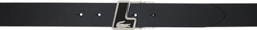 Opasok Lacoste Leather Belt with Silver Buckle and Logo Čierna | RC4086_000, 0