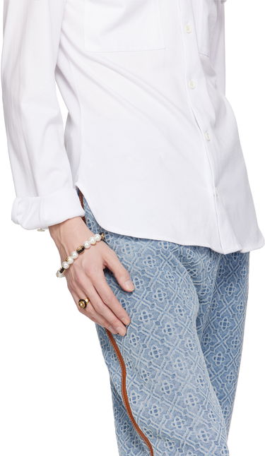 Náramok Casablanca Casablanca Spoke Wheel Pearl Bracelet Metalická | AS25-JW-268-01, 2