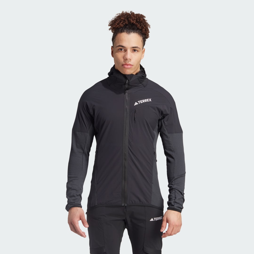 Vetrovka adidas Performance Terrex Techrock Hooded Wind Fleece Jacket Čierna | IB1860, 1