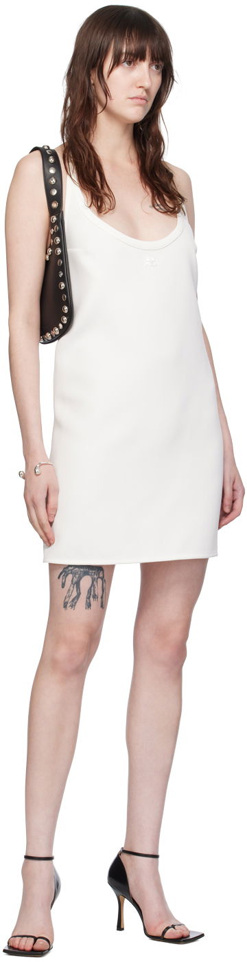 Šaty Courrèges Babydoll Minidress Biela | 124CRO377PL0007, 3