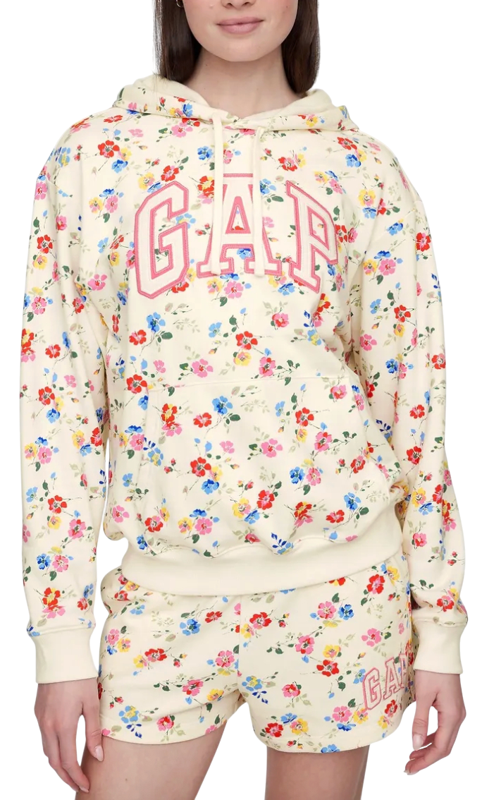 Mikina GAP Floral French Terry Logo Pullover Hoodie Rôznofarebný | 885589-13