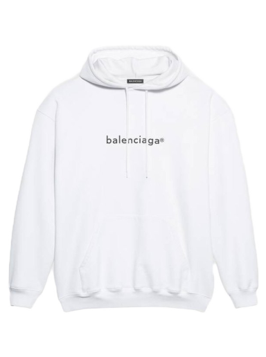 Mikina Balenciaga New Copyright Medium Fit Hoodie Biela | 570811TIV559040