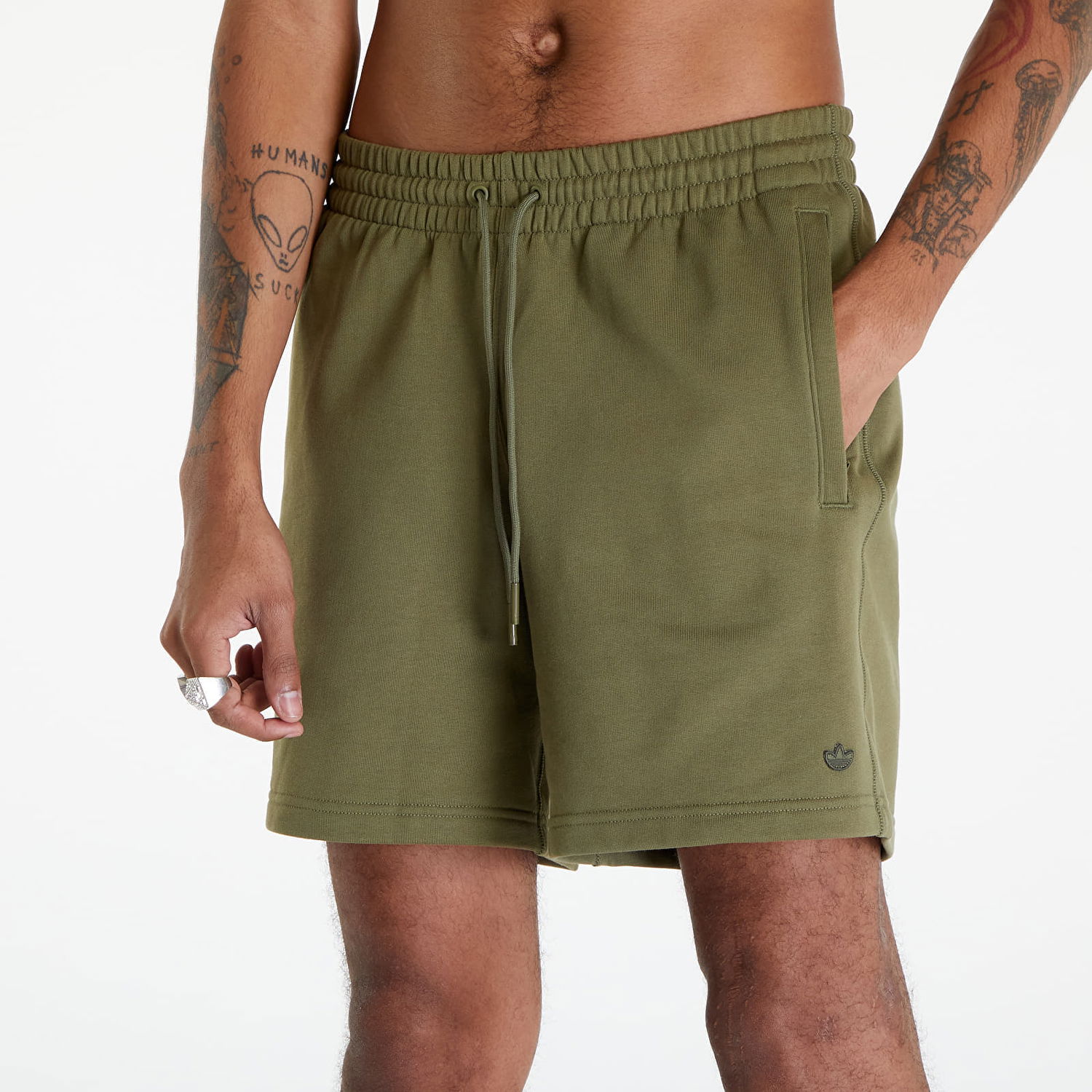 Šortky adidas Originals Premium Essentials Frote Short Focus Olive Zelené | IR7878, 1