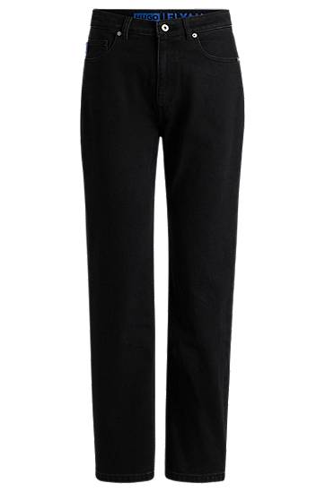 Džínsy BOSS Straight-Fit Stretch Denim Jeans Čierna | 50520606, 0