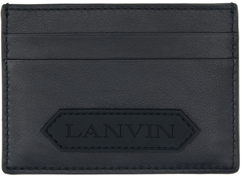 Peňaženka LANVIN Patch Card Holder Čierna | LM-SLSWC3-TOPS-P24