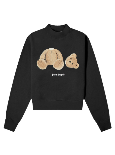 Mikina Palm Angels Bear Fitted Crew Sweatshirt Čierna | PWBA016C99FLE0021060