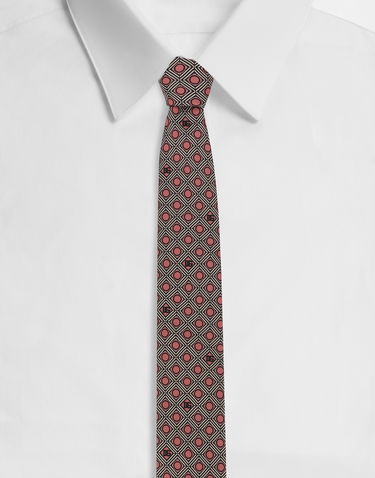 Šál Dolce & Gabbana Dolce & Gabbana Silk Jacquard Tie with Micro-Designs and DG Logo Rôznofarebný | GT149EG0WSOX0805, 0