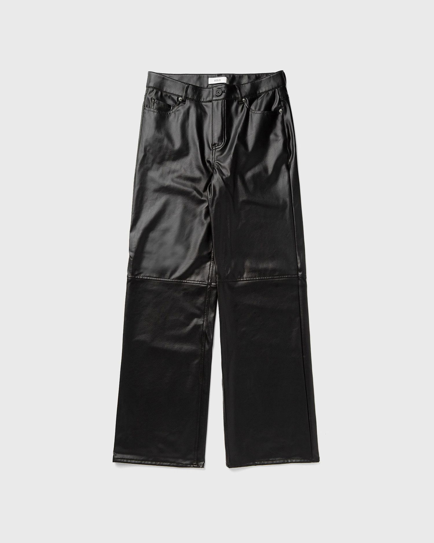 Nohavice envii Envii Enellis Wide Leg Faux Leather Pants L Čierna | E24400011-BLACK, 0