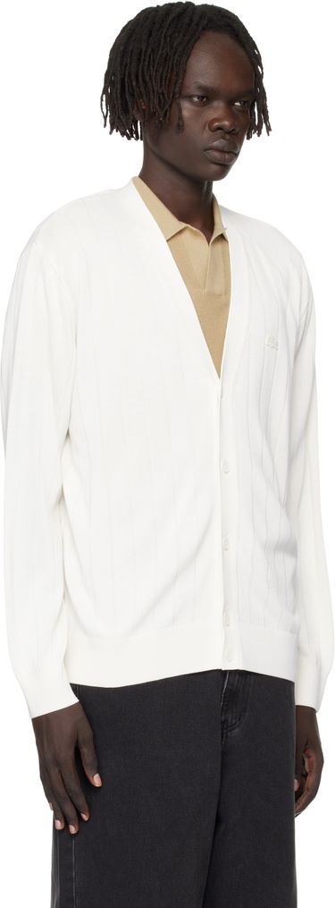 Sveter Lacoste Fluid Rib Knit Cardigan Biela | AH5338_70V, 1
