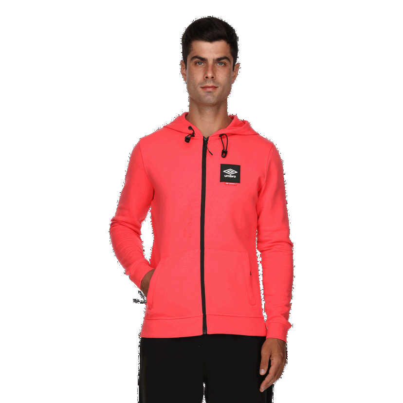 Mikina Umbro ONLY Full Zip Drawstring Hoody Červená | UMA243M611-5U