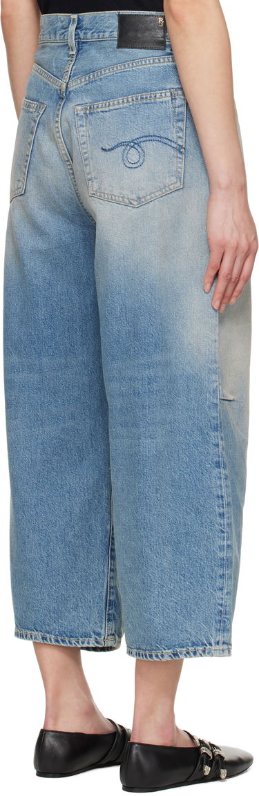Džínsy R13 R13 Cropped Wide Leg Jeans Modrá | R13WD046-D306A, 2