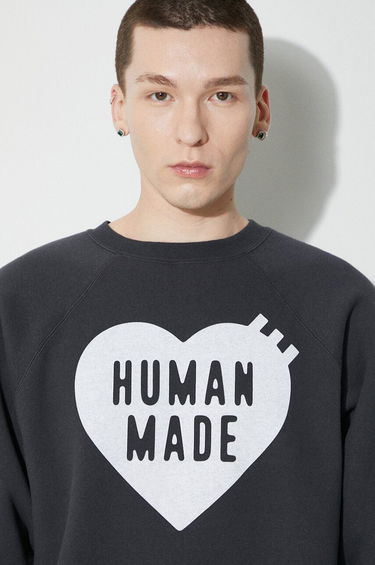 Mikina Human Made Heart Logo Sweatshirt Šedá | HM26CS041, 4