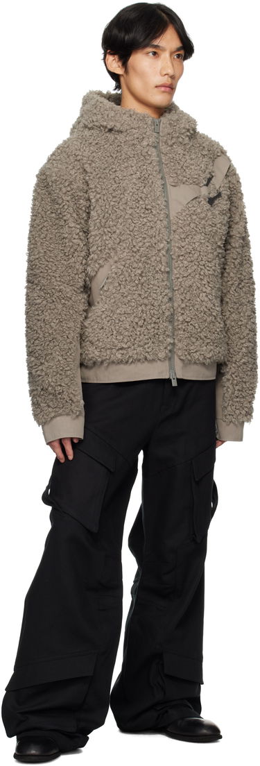 Bunda HELIOT EMIL Heliot Emil Chiaroscuro Fleece Hooded Jacket Šedá | PREAW25_M_02_155_DST19, 3
