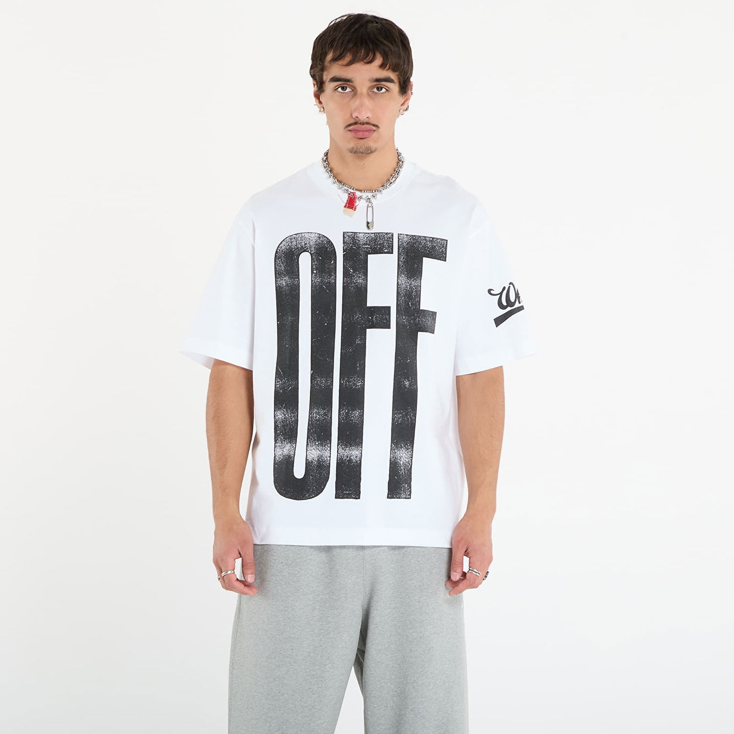 Tričko Off-White Off-White Big Off Diag Skate S/S T-Shirt Biela | OMAA120F25JER00L0110, 0