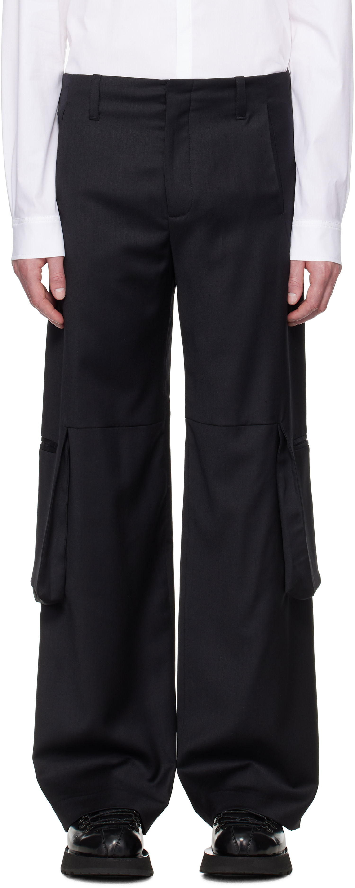 Cargo nohavice HELIOT EMIL HELIOT EMIL Ferro Tailored Cargo Pants Čierna | SS25_M_10_198_BLK01, 0
