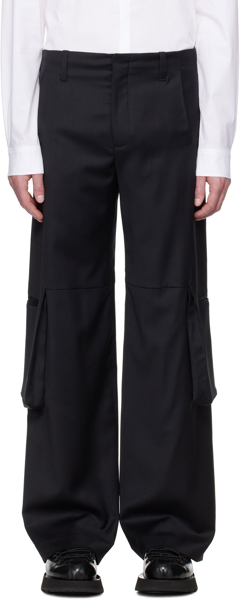 Cargo nohavice HELIOT EMIL HELIOT EMIL Ferro Tailored Cargo Pants Čierna | SS25_M_10_198_BLK01
