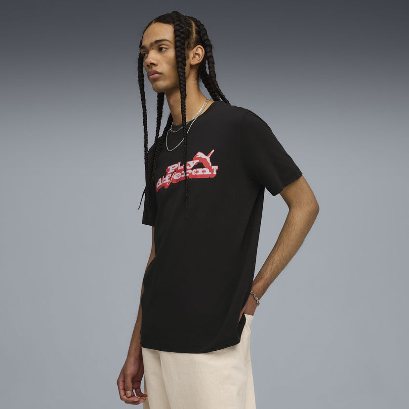Tričko Puma Play Different Graphic Tee Čierna | 632111_01