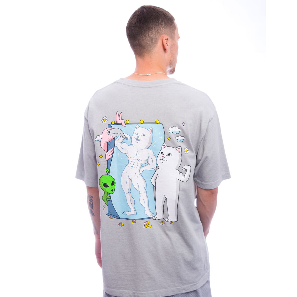 Tričko RIPNDIP Rip N Dip Magic Mirror T-Shirt Šedá | RNDSUM25145, 0