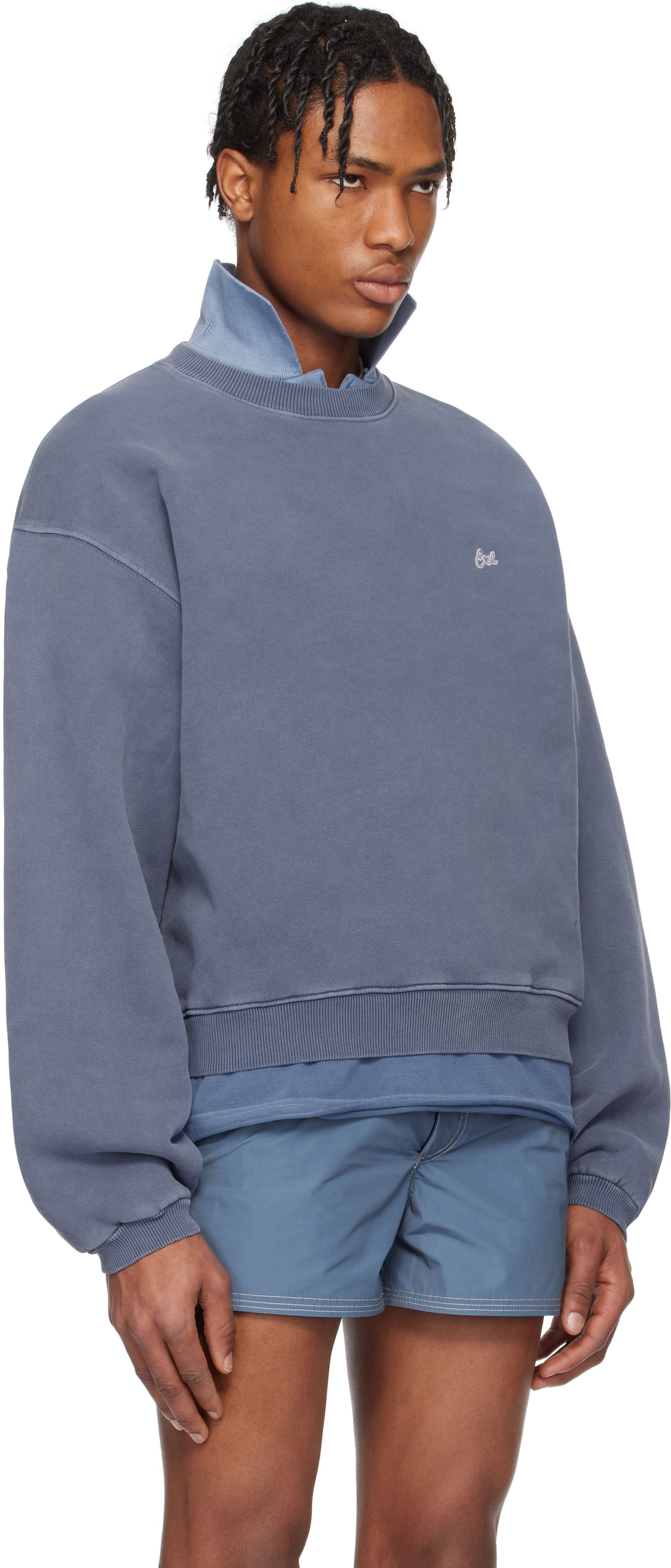 Sveter ERL ERL Crewneck Sweatshirt Modrá | ERL10T027, 1
