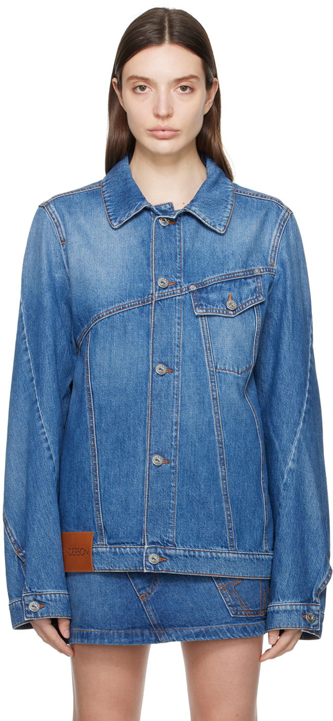 Bunda JW Anderson Blue Twisted Denim Jacket Tyrkysová | DJ0030-PG1164, 0