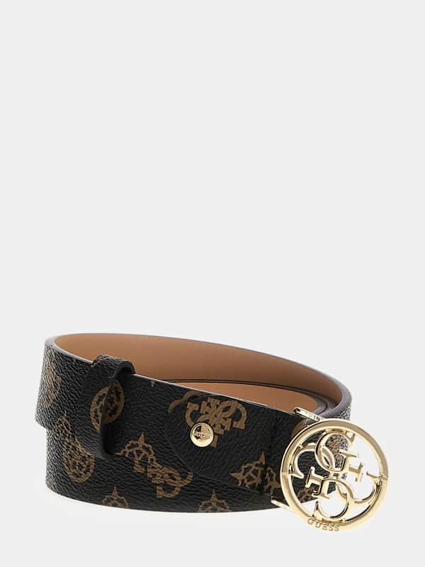 Opasok GUESS Loralee Peony 4G Logo Belt Čierna | BW9120P4230, 0