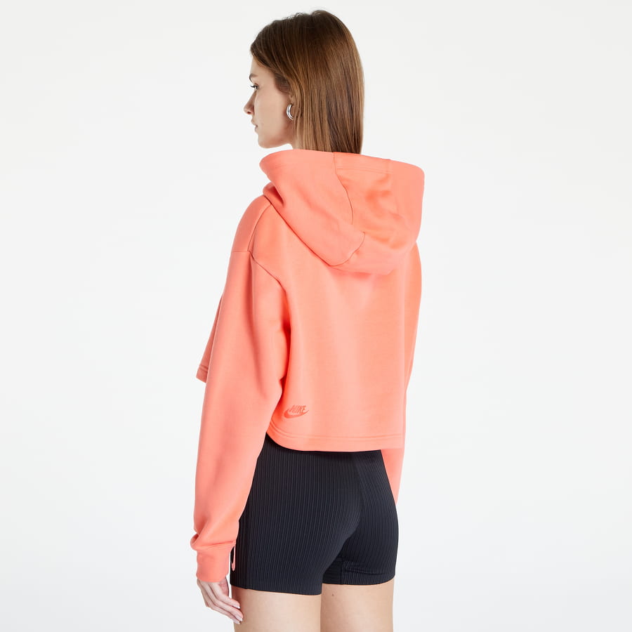 Mikina Nike NSW Fleece Crop Hoodie Oranžová | DZ4604-814, 1