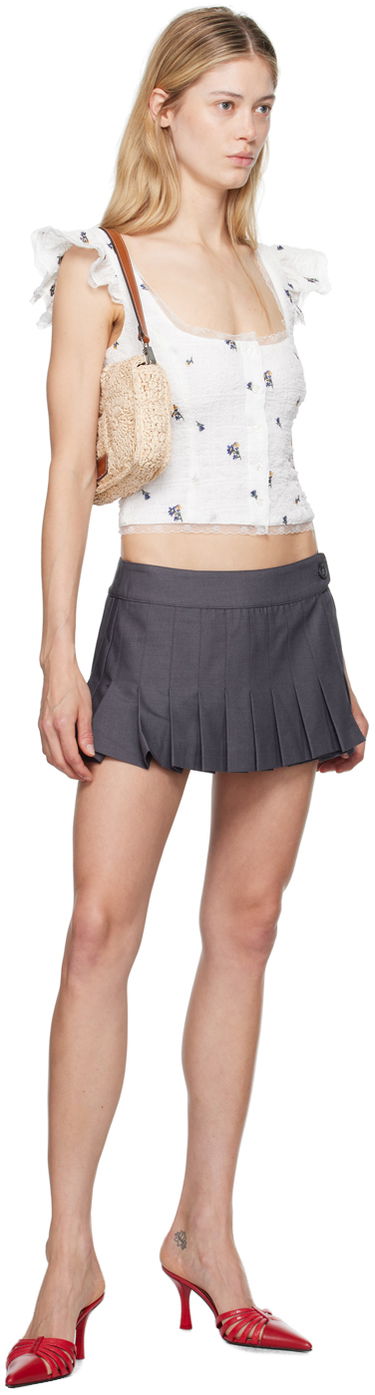 Sukňa GUIZIO Guizio Lyneth Pleated Miniskirt Šedá | P24306W103, 3