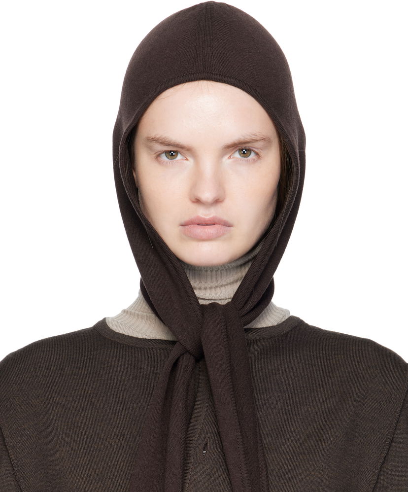 Kulicha LEMAIRE Lemaire Fine Wool Head Scarf Beanie Hnedá | AC1229 LK1045