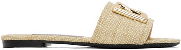 Tenisky a topánky Dolce & Gabbana Dolce&Gabbana Raffia Slide Sandals Béžová | CQ0592 AR344, 0