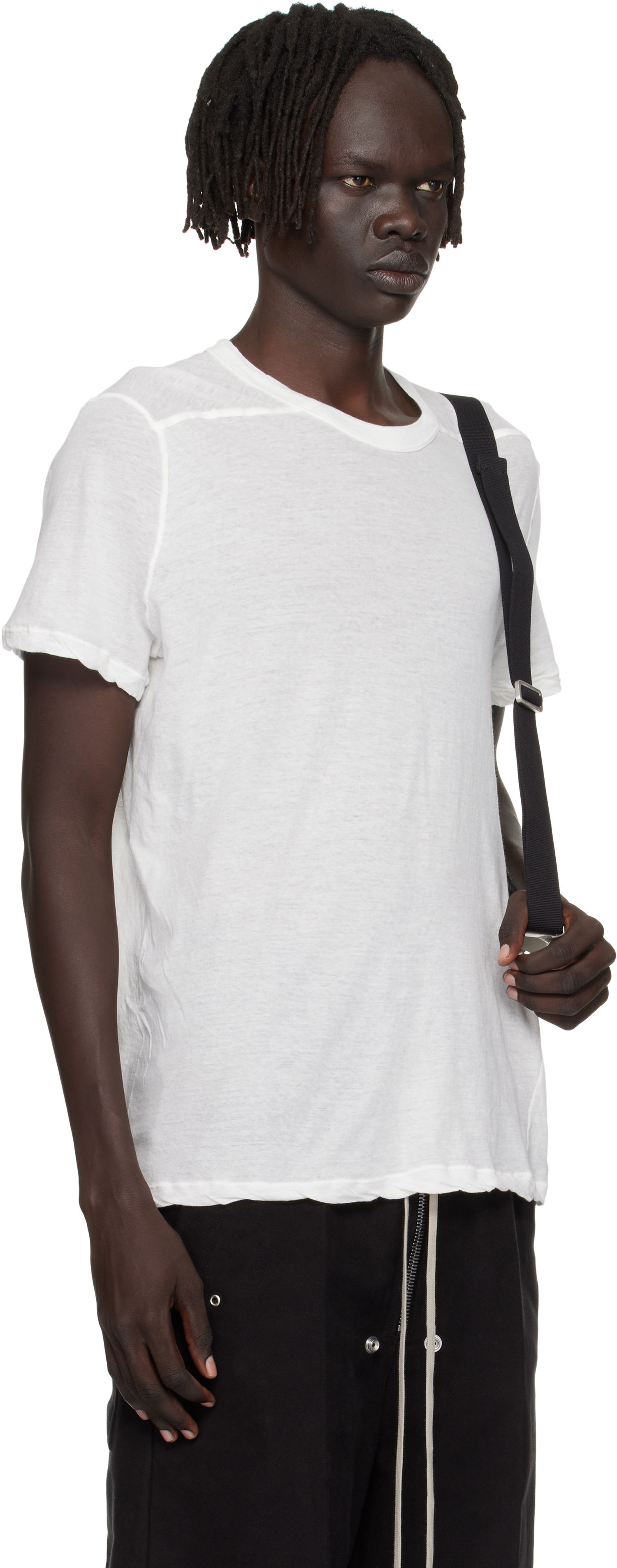 Tričko Rick Owens Rick Owens Concordians Short Level T-Shirt Biela | RU02E1265 UC, 1