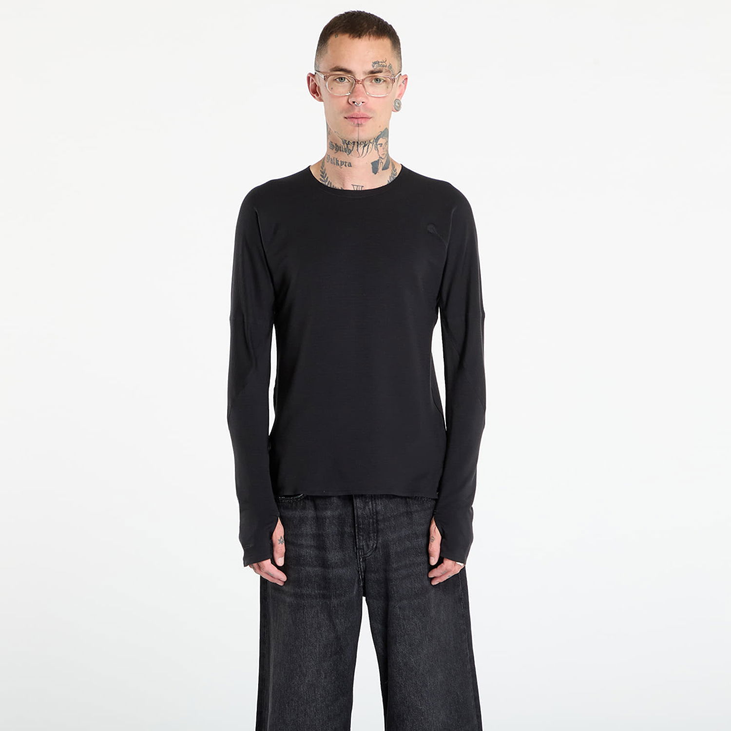 Tričko Y-3 Y-3 Running Long Sleeve T-Shirt Čierna | JX4806, 0