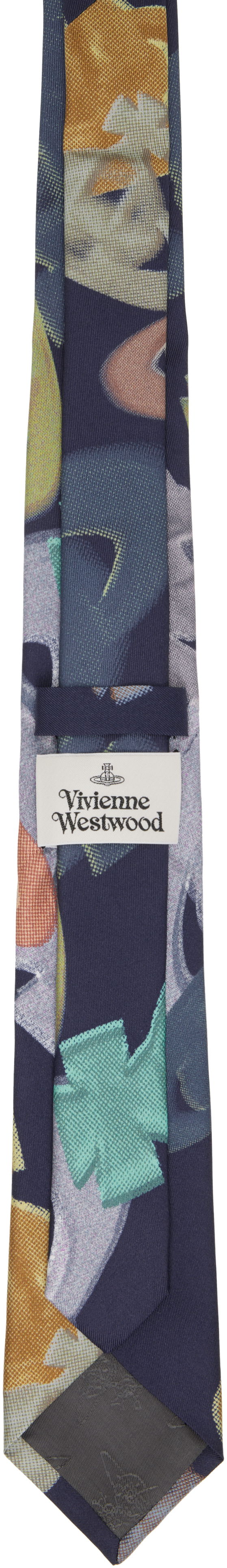 Šál Vivienne Westwood Vivienne Westwood Halftone Orbs 7 cm Tie Navy | 81050001-W015P-, 1