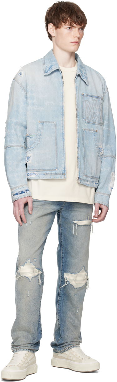 Bunda AMIRI AMIRI Repair Work Denim Jacket Modrá | AMDNWJ1014, 3