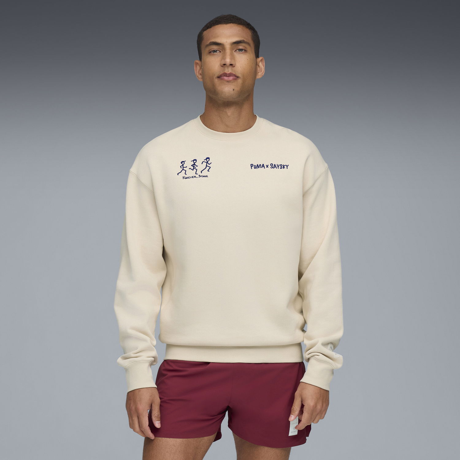 Mikina Puma PUMA x SAYSKY Crewneck Sweatshirt Béžová | 527557_87, 1