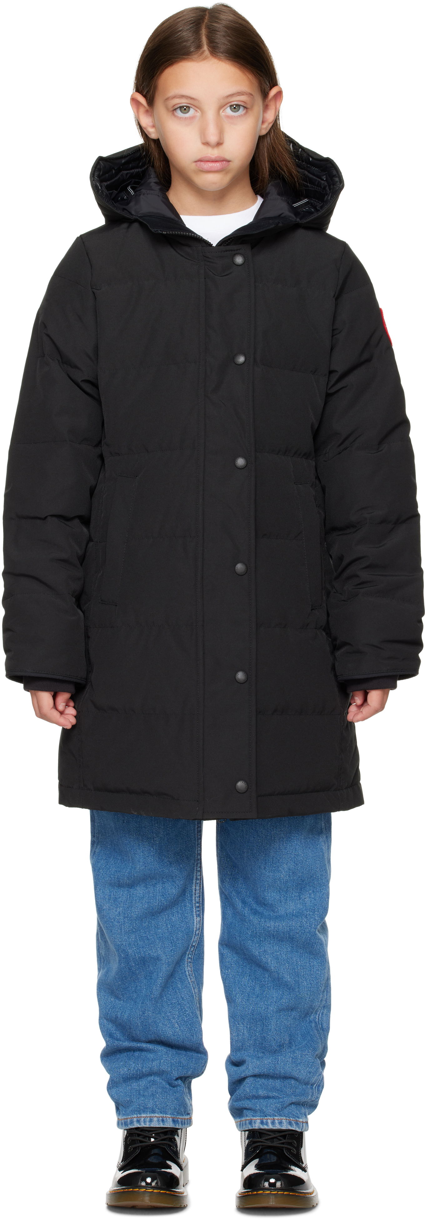 Prešívaná bunda Canada Goose Kids' Juniper Down Coat Čierna | 4559Y, 0