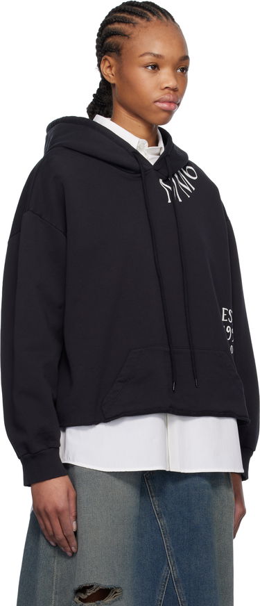 Mikina Maison Margiela MM6 Maison Margiela Raw Edge Cropped Hoodie Čierna | S52GU0241 M25012, 1