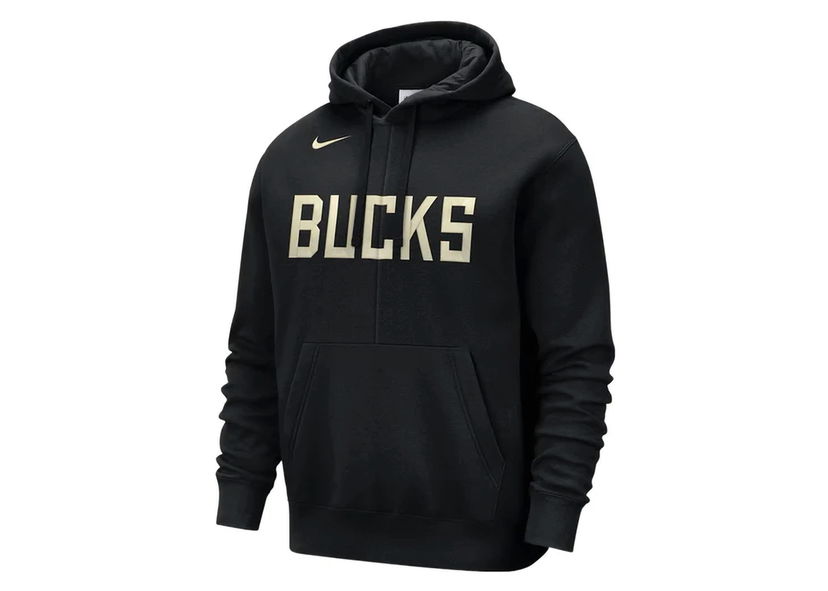 Mikina Nike Milwaukee Bucks Courtside Fleece Loose Fit Hoodie Čierna | DR9329-010
