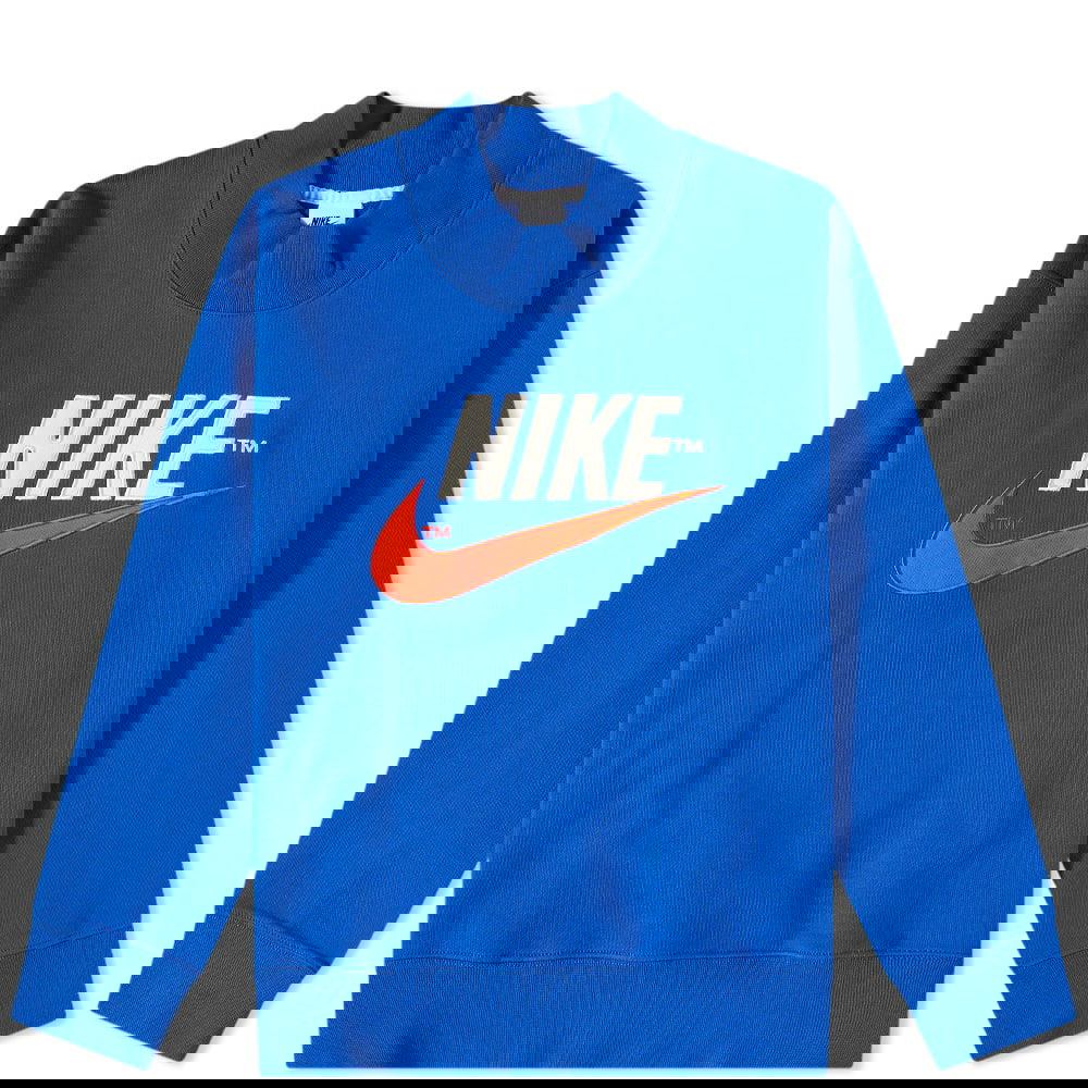 Mikina Nike Retro Logo Mockneck Sweatshirt Modrá | DM5273-480, 0