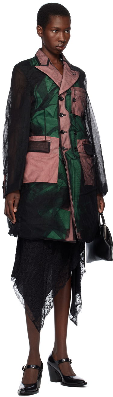 Kabáty Comme des Garçons Comme des Garçons Homme Plus Tulle & Gabardine Coat Čierna | PO-J035-051, 3