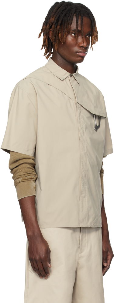 Košeľa HELIOT EMIL HELIOT EMIL Nylon Carabiner Short Sleeve Shirt Béžová | PRESS25_M_05_018_P04_ST18_CO, 1